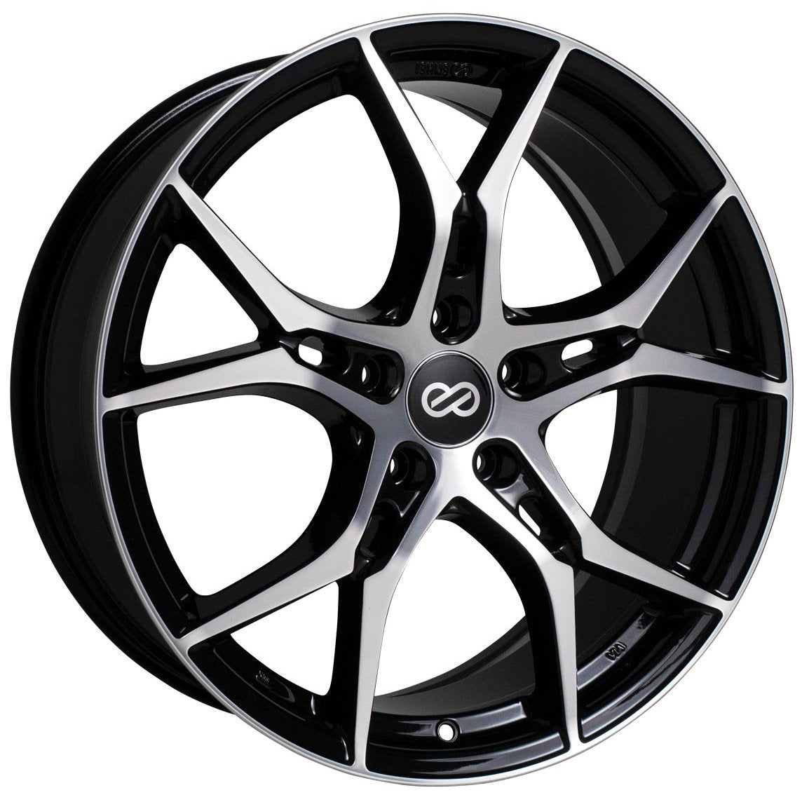 Enkei VULCAN 17x7.5 +45mm 5x114.3 72.6 - Black Machined (517-775-6545BKM)-enk517-775-6545BKM-517-775-6545BKM-Wheels-Enkei-17x7.5-+45mm-5x114.3-JDMuscle