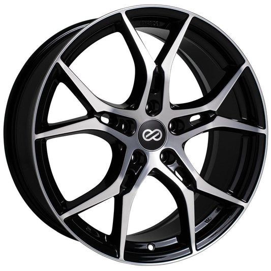 Enkei VULCAN 18x8 +35mm 5x114.3 72.6 - Black Machined (517-880-6535BKM)-enk517-880-6535BKM-517-880-6535BKM-Wheels-Enkei-18x8-+35mm-5x114.3-JDMuscle