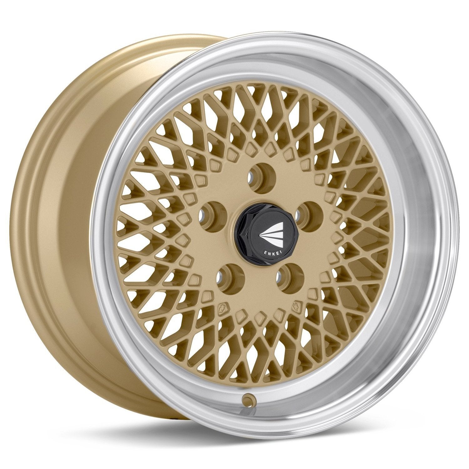 Enkei ENKEI92 15x7 +38mm 4x100 72.6 - Gold Paint (465-570-4938GG)-enk465-570-4938GG-465-570-4938GG-Wheels-Enkei-15x7-+38mm-4x100-JDMuscle