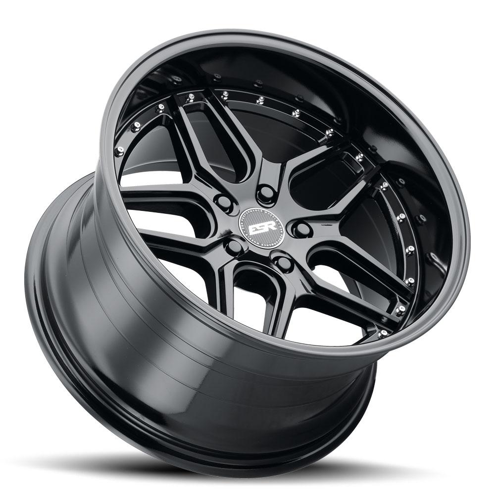 ESR Wheels CS15 Gloss Black - JDMuscleWheels88551235 CS15GBLK18x8.5 +35 5x112 66.6