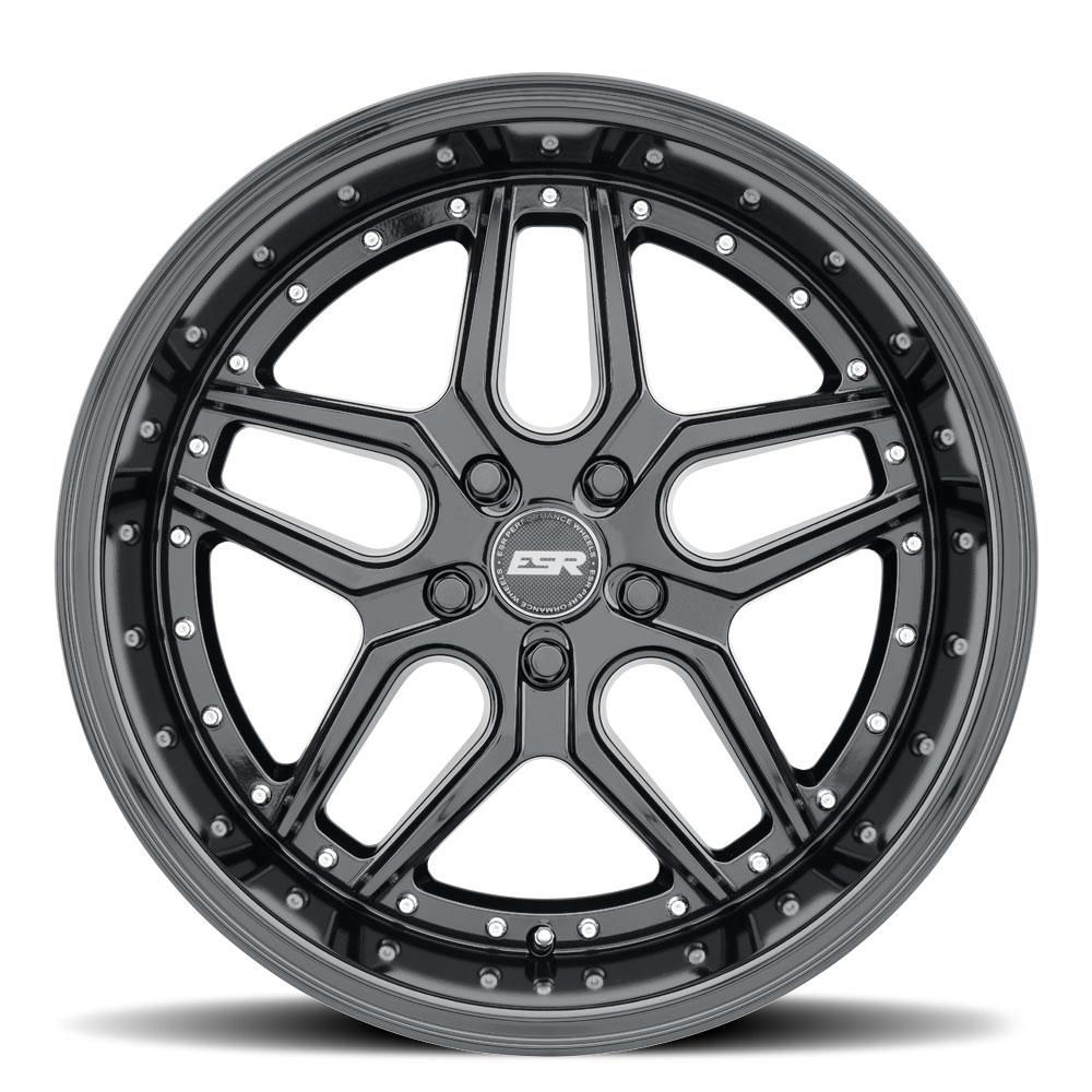 ESR Wheels CS15 Gloss Black - JDMuscleWheels88551235 CS15GBLK18x8.5 +35 5x112 66.6