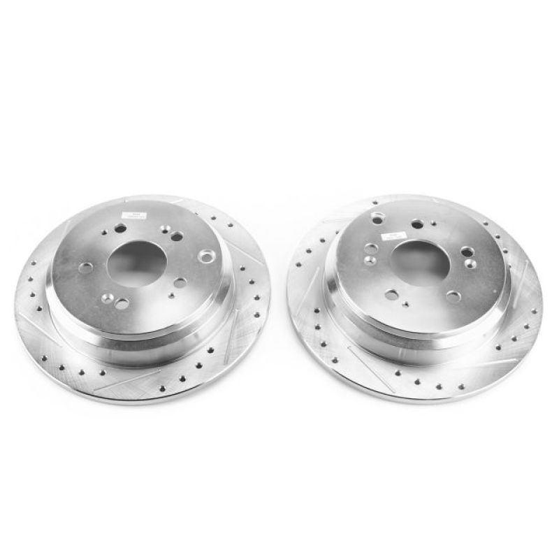 Power Stop Rear Evolution Drilled & Slotted Rotors Pair Honda Odyssey 2005-2010 | JBR990XPR