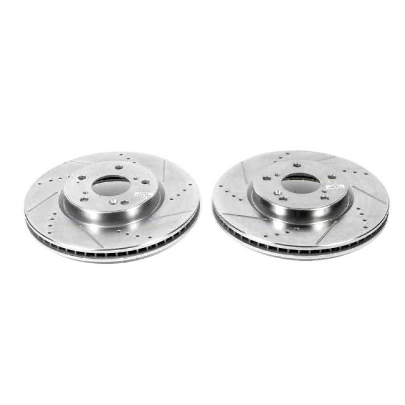 Power Stop Front Evolution Drilled & Slotted Rotors Pair Honda Accord 2013-21 | JBR1571XPR