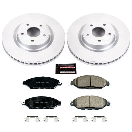 Power Stop Front Z17 Evolution Geomet Coated Brake Kit Infiniti JX35 2013 / QX60 2014-2019 / Nissan Murano 15-21 / Pathfinder 2013-2019 | CRK6496