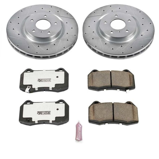 Power Stop Front Z26 Street Warrior Brake Kit Infiniti G35 2003-2004 / Nissan 350Z 2003-2008 | K104-26