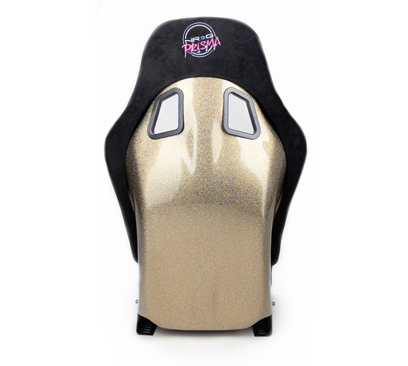 NRG FRP Bucket Seat ULTRA Edition - Medium | Black Alcantara/Gold Glitter Back