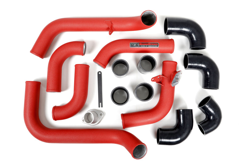 GrimmSpeed Front Mount Intercooler Kit Raw Core / Red Pipe 2008-2014 Subaru WRX | 090229