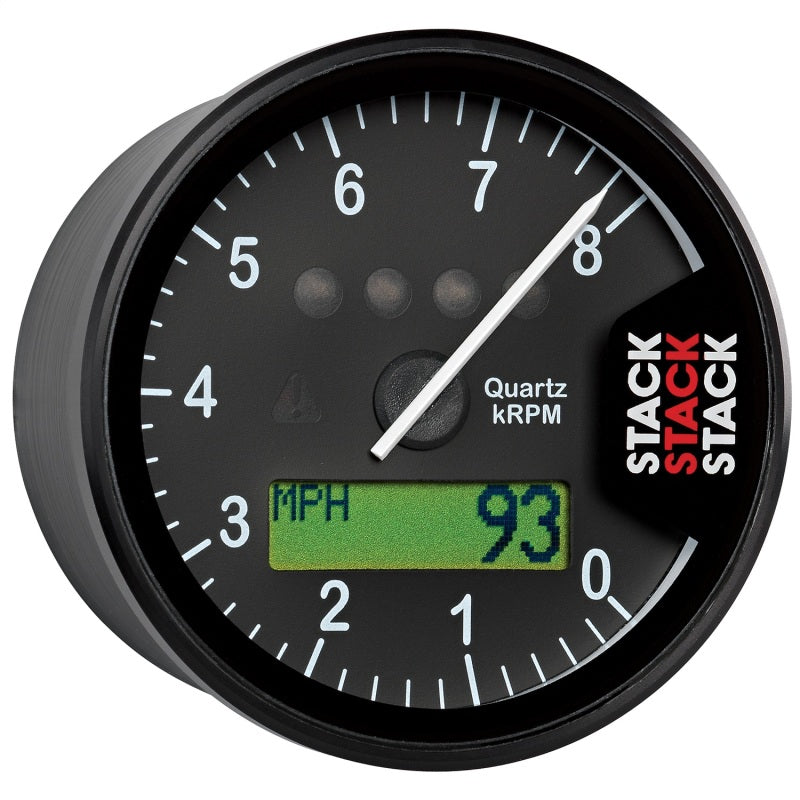 Autometer Stack Display Tachometer 0-8K RPM Black Universal | ST700SR-A