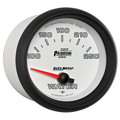 Autometer Phantom II 2-5/8in 100-250 Degrees F Electrical Water Temperature Gauge Universal | 7837