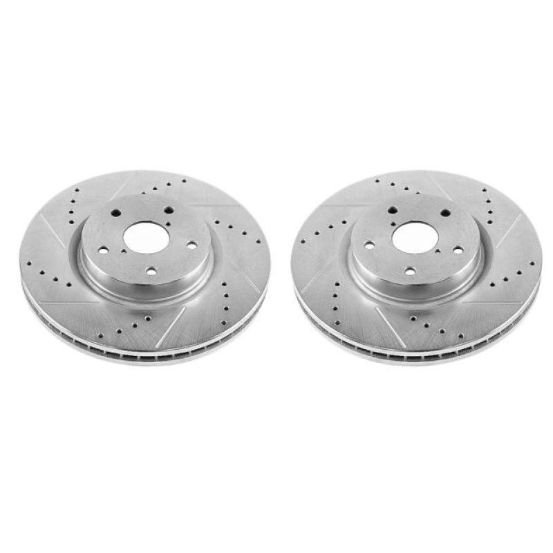 Power Stop 06-07 Subaru B9 Tribeca Front Evolution Drilled & Slotted Rotors - Pair | JBR1319XPR