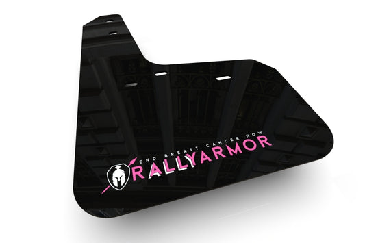 Rally Armor 2014-18  Forester Black Mud Flap BCE Pink Logo | MF28-BC20-BLK/PK