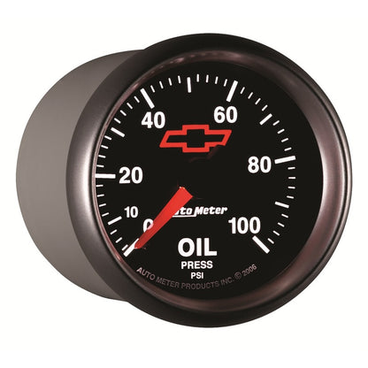 Autometer Sport-Comp II GM 52mm 0-100 PSI Mechanical Oil Pressure Gauge Universal | 3621-00406