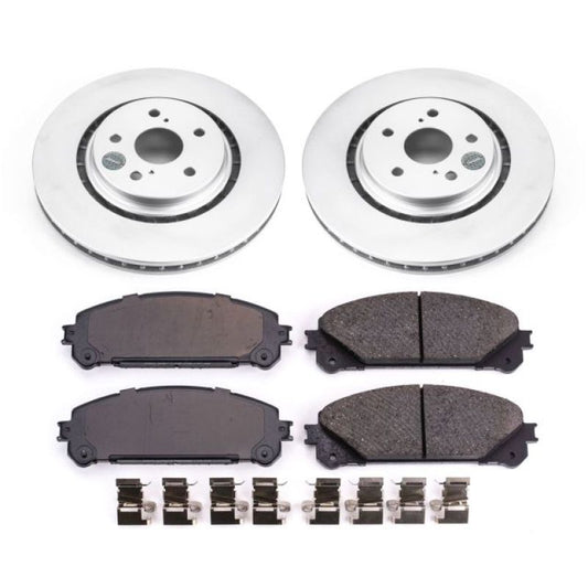 Power Stop Front Z17 Evolution Geomet Coated Brake Kit Lexus RX350 2016-21 / RX350L 2018-21 / RX450h  2016-21 / RX450hL 2018-21 / Toyota Avalon 2020-21 / Camry 2020-21 | CRK7688