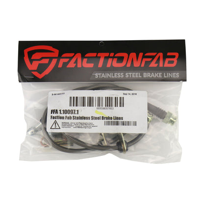 FactionFab Front Stainless Steel Brake Lines Scion FR-S 2013-2016 / Subaru BRZ 2013+ / Toyota 86 2017+ (1.10097.1)-FFA1.10097.1-1.10097.1-Brake Lines-FactionFab-JDMuscle