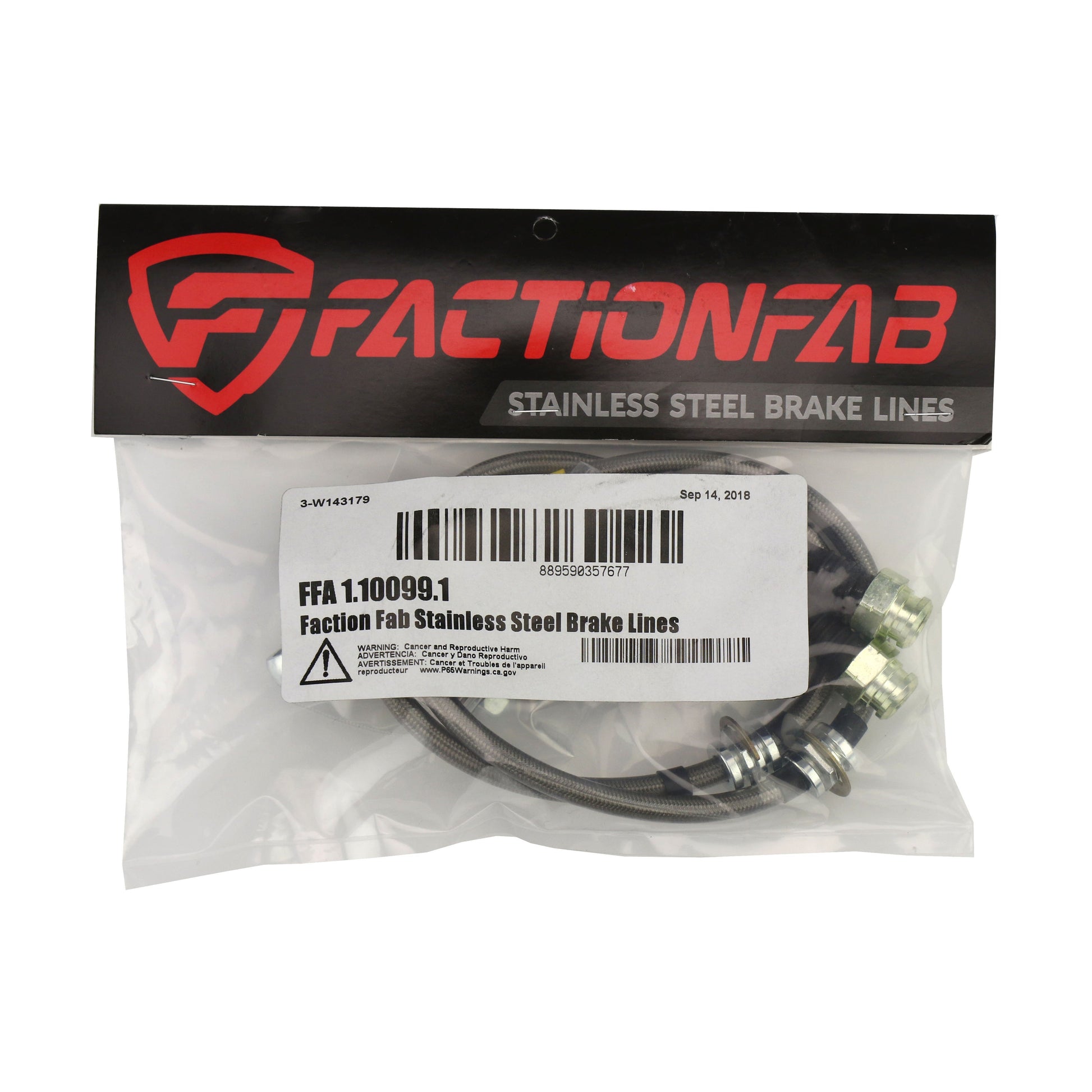 FactionFab Front Stainless Steel Brake Lines Subaru Impreza 1993-2001 (1.10099.1)-FFA1.10099.1-1.10099.1-Brake Lines-FactionFab-JDMuscle