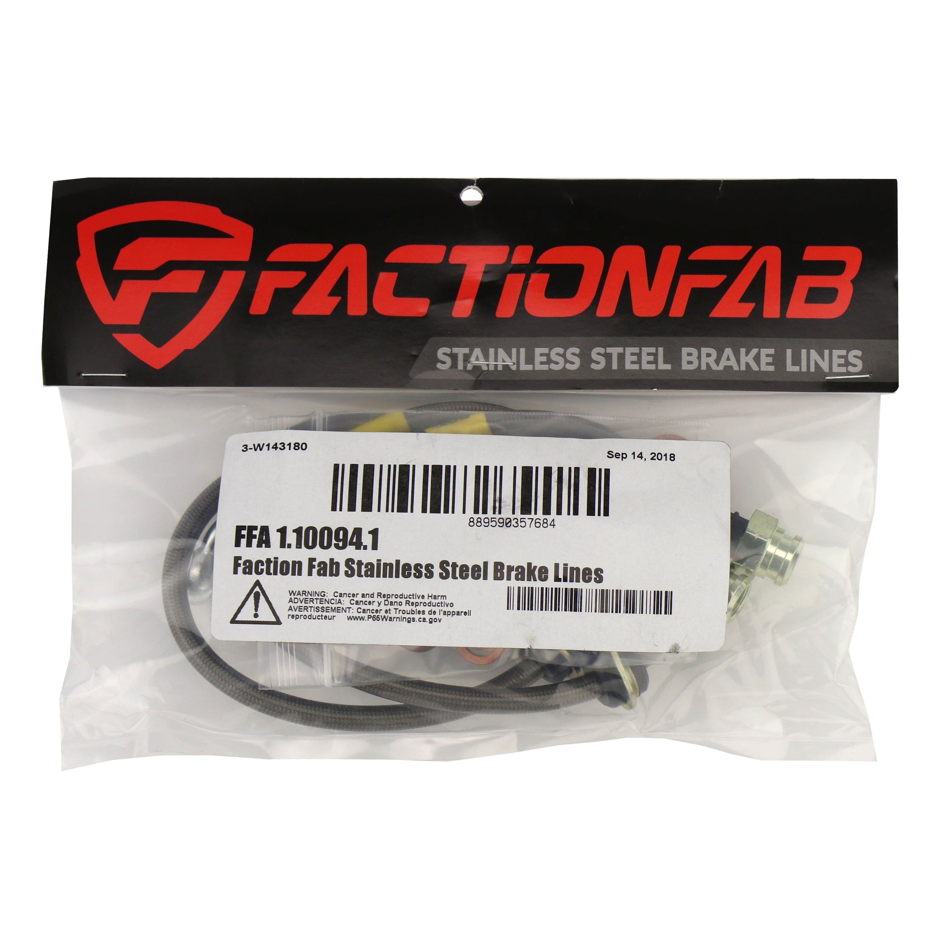 FactionFab Front Stainless Steel Brake Lines Subaru STI 2004-2007 / WRX 2006-2007 (1.10094.1)-FFA1.10094.1-1.10094.1-Brake Lines-FactionFab-JDMuscle