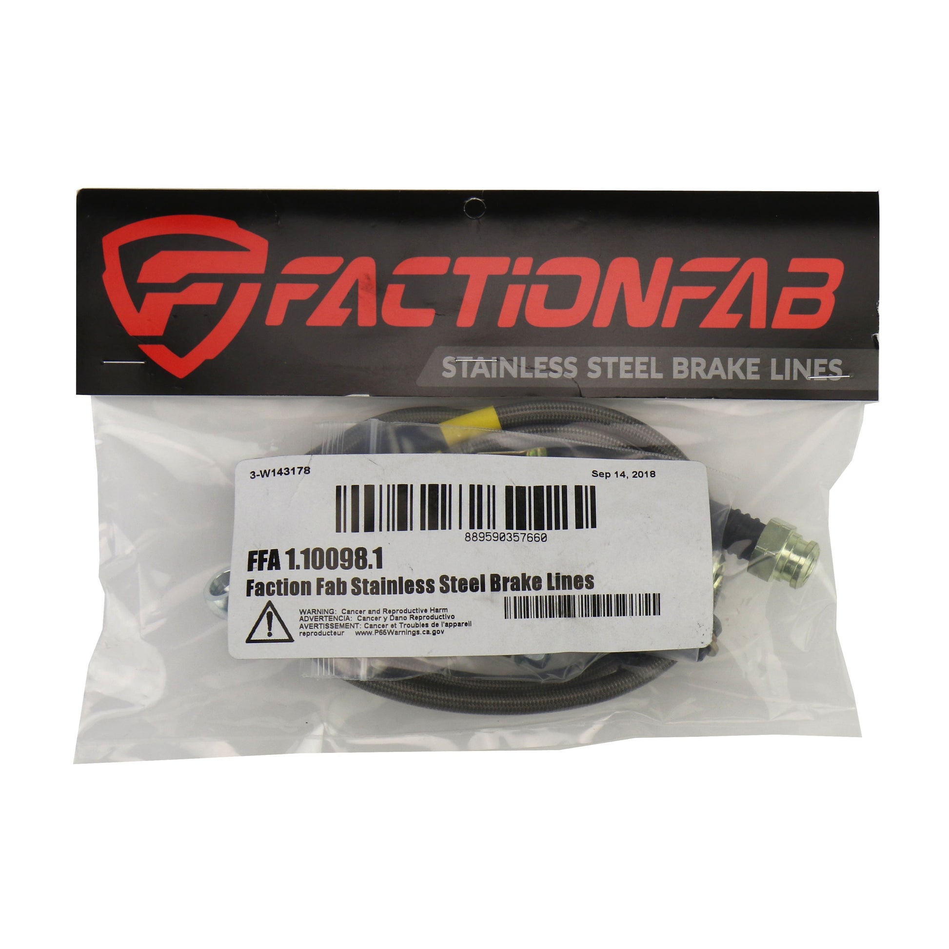 FactionFab Front Stainless Steel Brake Lines Subaru WRX 2002-2005 (1.10098.1)-FFA1.10098.1-1.10098.1-Brake Lines-FactionFab-JDMuscle