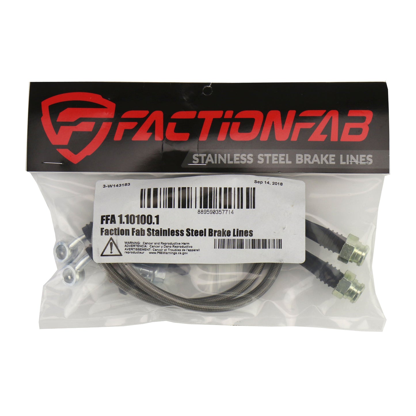 FactionFab Rear Stainless Steel Brake Lines Subaru Impreza 1993-2001 w/ Rear Disc Brakes (1.10100.1)-FFA1.10100.1-1.10100.1-Brake Lines-FactionFab-JDMuscle