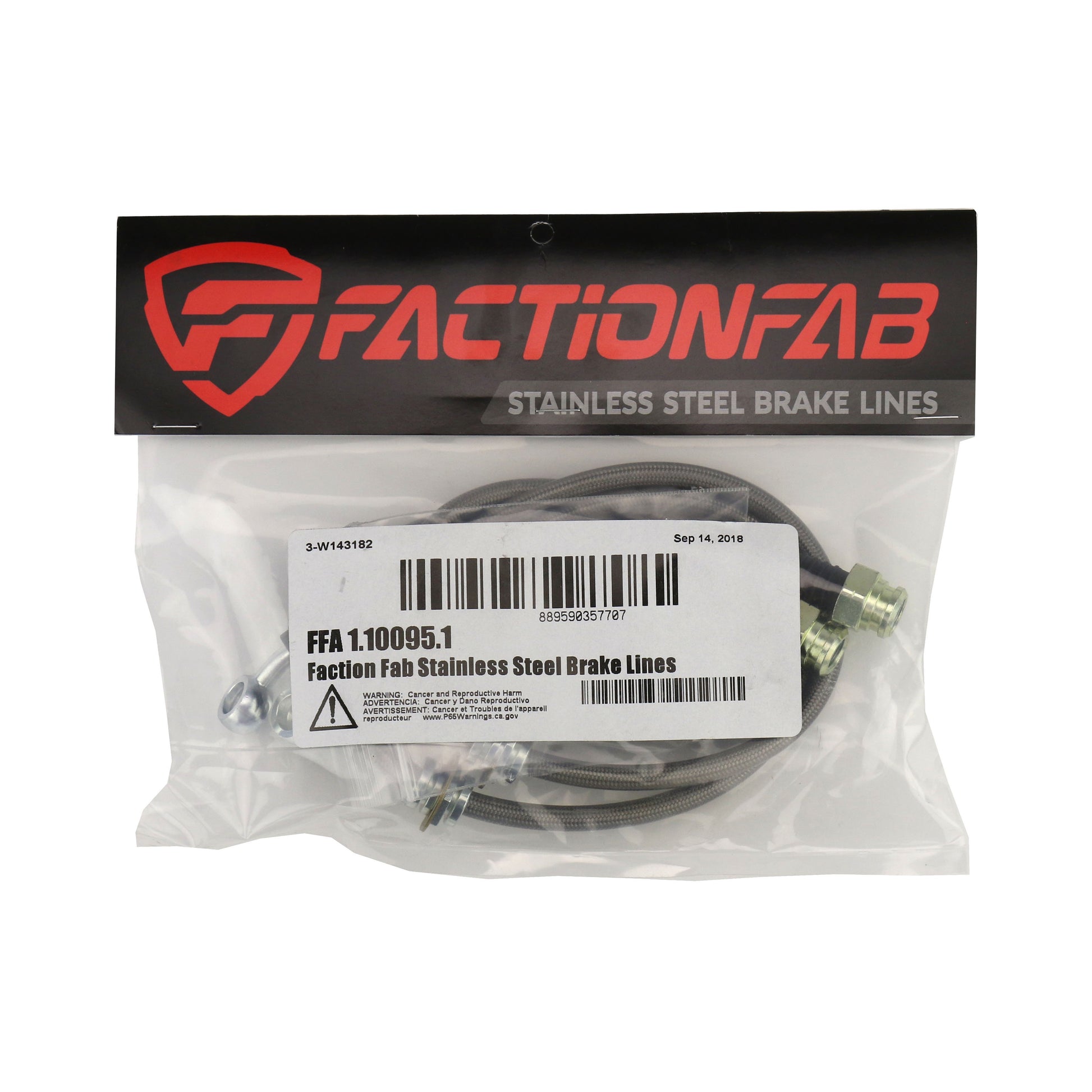 FactionFab Rear Stainless Steel Brake Lines Subaru WRX 2002-2007 (1.10095.1)-FFA1.10095.1-1.10095.1-Brake Lines-FactionFab-JDMuscle