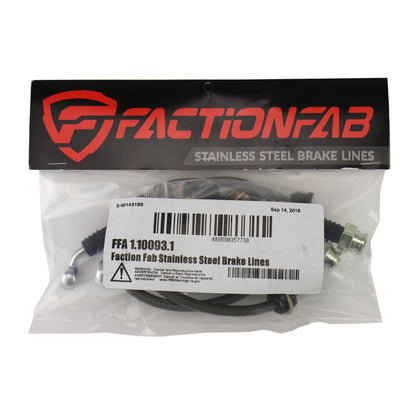 FactionFab Rear Stainless Steel Brake Lines Subaru WRX 2008-2020 (1.10093.1)-FFA1.10093.1-1.10093.1-Brake Lines-FactionFab-JDMuscle