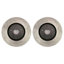 FactionFab Swept Slot Bi-Directional Brake Rotor Pair Front Subaru STI 2005-2017 | 1.10041.1-G