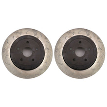FactionFab Swept Slot Bi-Directional Brake Rotor Pair Rear Subaru STI 2005-2007 | 1.10042.1-G