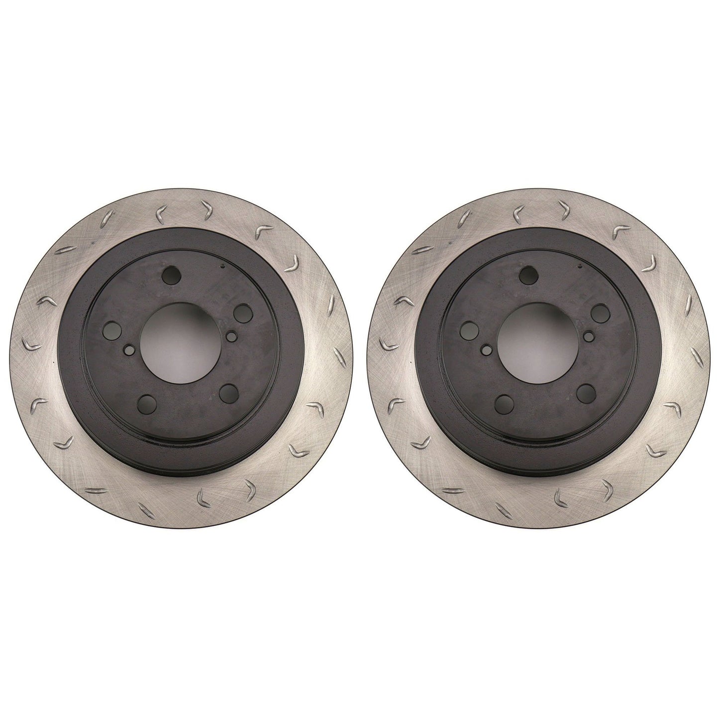 FactionFab Swept Slot Bi-Directional Brake Rotor Pair Rear Subaru WRX 2002-2005 (1.10035.1-G)-FFA1.10035.1-G-1.10035.1-G-Brake Rotors-FactionFab-JDMuscle