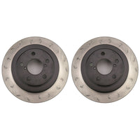 FactionFab Swept Slot Bi-Directional Brake Rotor Pair Rear WRX 2002-2005 | 1.10035.1-G