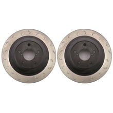 FactionFab Swept Slot Bi-Directional Brake Rotor Pair Rear Subaru Impreza WRX 2006-2007 / Legacy GT 2005-2009 | 1.10043.1-G