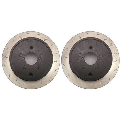 FactionFab Swept Slot Bi-Directional Rotor Pair Rear Subaru WRX 2008-2014 (1.10044.1-G)-FFA1.10044.1-G-1.10044.1-G-Brake Rotors-FactionFab-JDMuscle