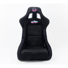 NRG FRP Bucket Seat ULTRA Edition - Large | Black Alcantara/Gold Glitter Back