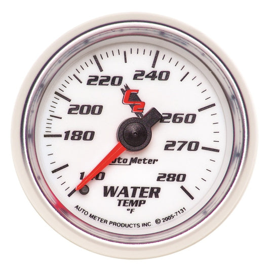 Autometer C2 52mm Mechanical 140-280 Deg F Water Temperature Gauge Universal | 7131