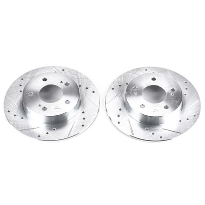 Power Stop Rear Evolution Drilled & Slotted Rotors Pair Infiniti I30 1996-2001 /  I35 2002-2004 / Nissan Maxima 1995-2003 | JBR752XPR