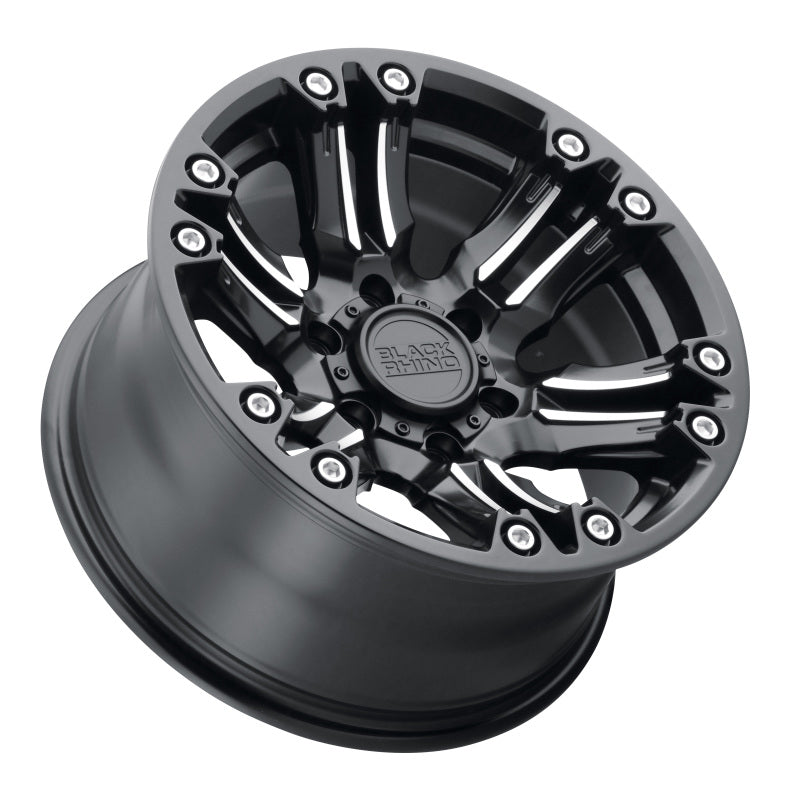 Black Rhino Asagai 17x8.5 5x114.3 ET-18 CB 71.6 Matte Black w/Machined Spoke & Stainless Bolts Wheel