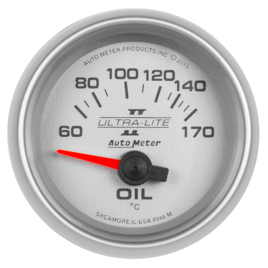 Autometer Ultra-Lite II Gauge Oil Temperature 2 1/16in 60-170f Electric Universal | 4948-M