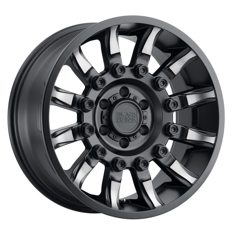 Black Rhino Mission 17x8.5 5x114.3 ET-18 CB 71.6 Matte Black w/Machined Tinted Spokes Wheel