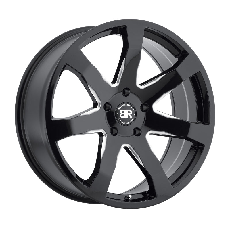 Black Rhino Mozambique 20x8.5 5x114.3 ET35 CB 76.1 Gloss Black w/Milled Spokes Wheel