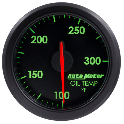 Autometer Airdrive 2-1/6in Oil Temp Gauge 100-300 Degrees F Black Universal | 9140-T