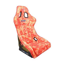 FRP Bucket Seat PRISMA- ULTRA SLICE Edition w/ Gold Pearlized Back Pizza Microfiber Print- Large - JDMuscleSeats425591