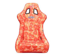 FRP Bucket Seat PRISMA- ULTRA SLICE Edition w/ Gold Pearlized Back Pizza Microfiber Print- Large - JDMuscleSeats425591