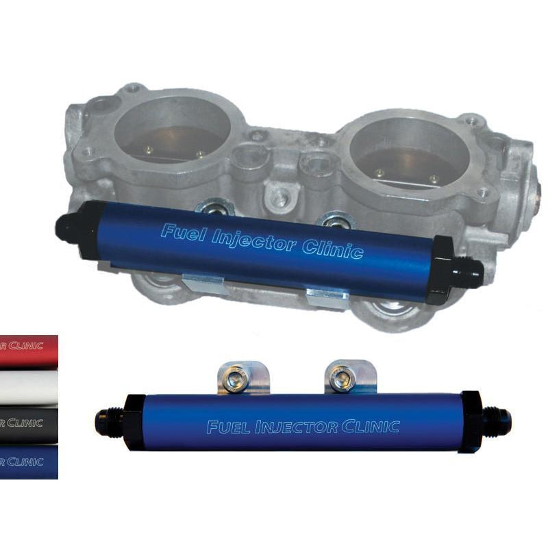 Fuel Injector Clinic Fuel Rails w/ -8 Inlet & -6 Return Fittings | Multiple Subaru Fitments (RL WRX -8/-6)