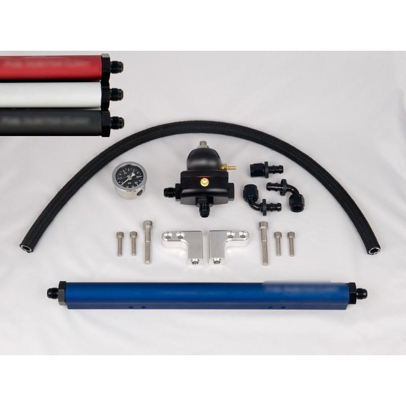 Fuel Injector Clinic Complete DSM Fuel Rail Kit with -8 AN Inlet & -6 AN Return Fittings / FKT DSM -8