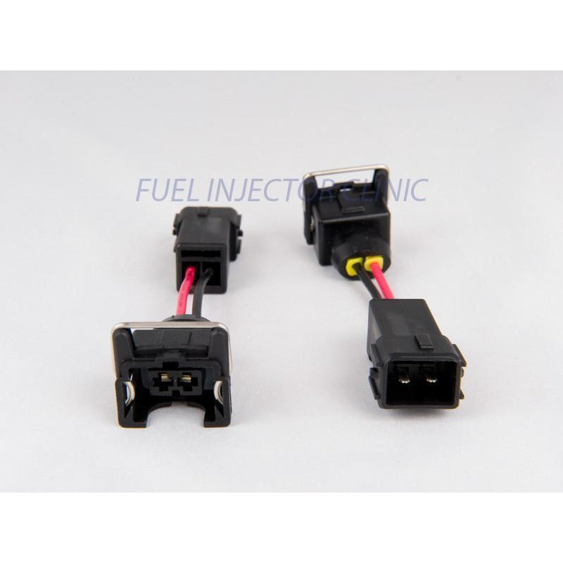 Fuel Injector Clinic Set of 4 Jetronic/EV1 (Female) to Honda OBD2 (Male) Injector Plug Adapters / PADPJtoH4