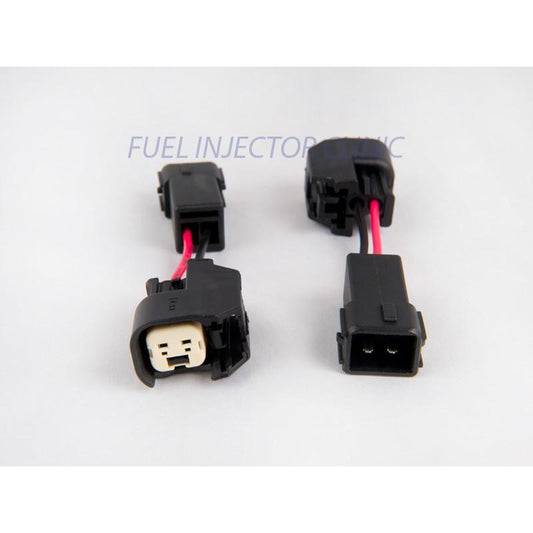 Fuel Injector Clinic Set of 4 Us Car/EV6 (Female to Honda OBD2 (Male Injector Plug Adapters / PADPUtoH4