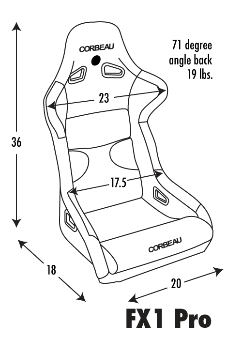 Corbeau FX1 Pro Racing Seat Universal - Main Image