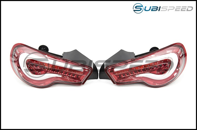 OLM VL STYLE / HELIX NON-SEQUENTIAL LENS TAIL LIGHTS (CLEAR LENS, RED BASE) 2013-2020 FRS / BRZ / 86 | OLMHTYF86TL-CR