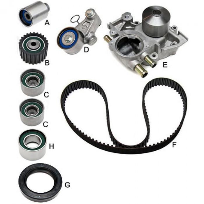 Gates Performance Racing Timing Component Kit w/ Water Pump WRX 2008-2014 / Forester XT 2008-2013 (TCKWP328CRB)-gatTCKWP328CRB-TCKWP328CRB-Timing Belt Components-Gates-JDMuscle