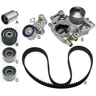 Gates Timing Belt Component Kit w/ Water Pump 99-08 Forester / 99-05 Impreza / 00-05 Outback (TCKWP304)-gatTCKWP304-TCKWP304-Timing Belt Components-Gates-JDMuscle