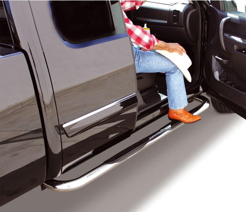 Go Rhino 4000 Series Side Steps with Mounting Brackets Polished Stainless Steel Toyota Tundra 2007 - 21 | 4416PS - JDMuscleExterior Bracketsgor4416PS