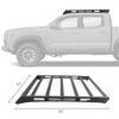 Go Rhino Ceros Low Profile Roof Rack Textured Black Toyota Tacoma 2016 - 2020 | 5933000T - JDMuscleRoof Racksgor5933000T